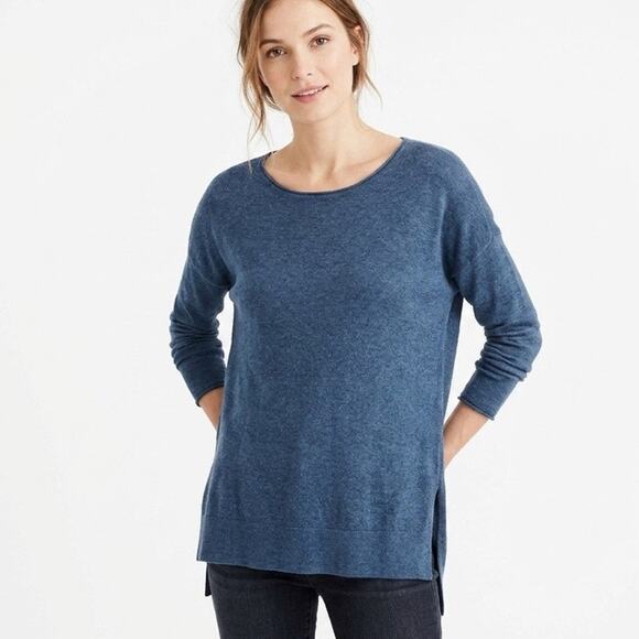 Lou & Grey Sweaters - Lou & Grey Women's Shadowstripe Sweater Tunic Size XS Blue Long Sleeve Boat Neck